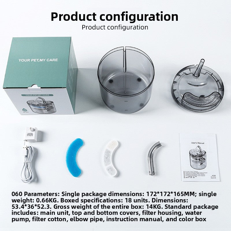 Automatic Circulation Pet Water Fountain