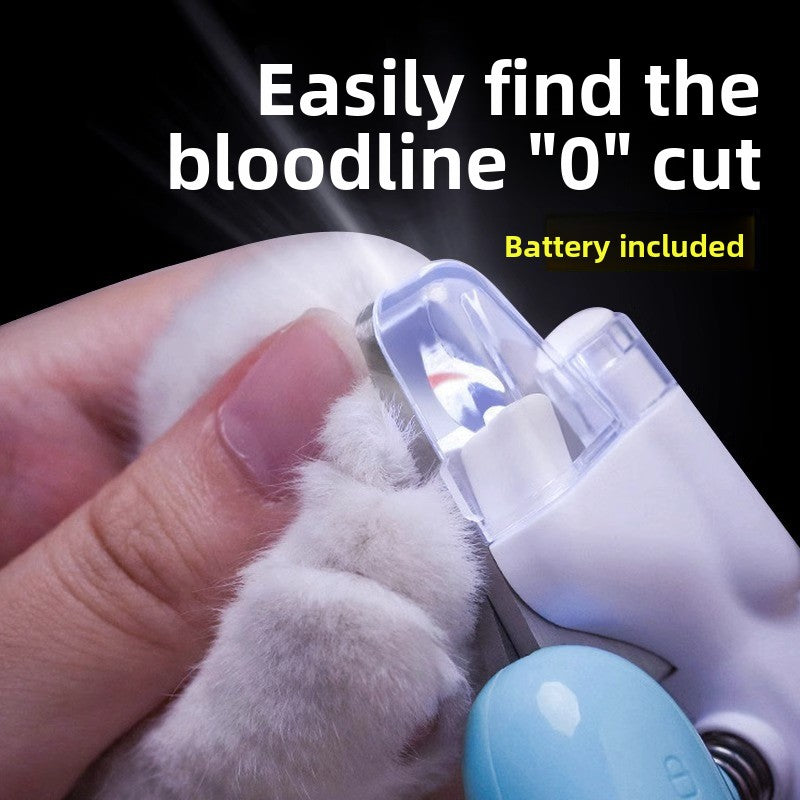 LED Pet Nail Clippers with Anti-Splash Design