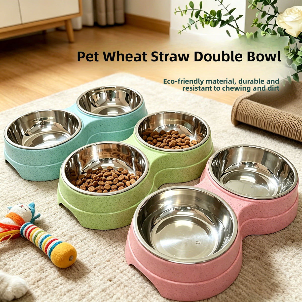 Pet Food and Water Bowl