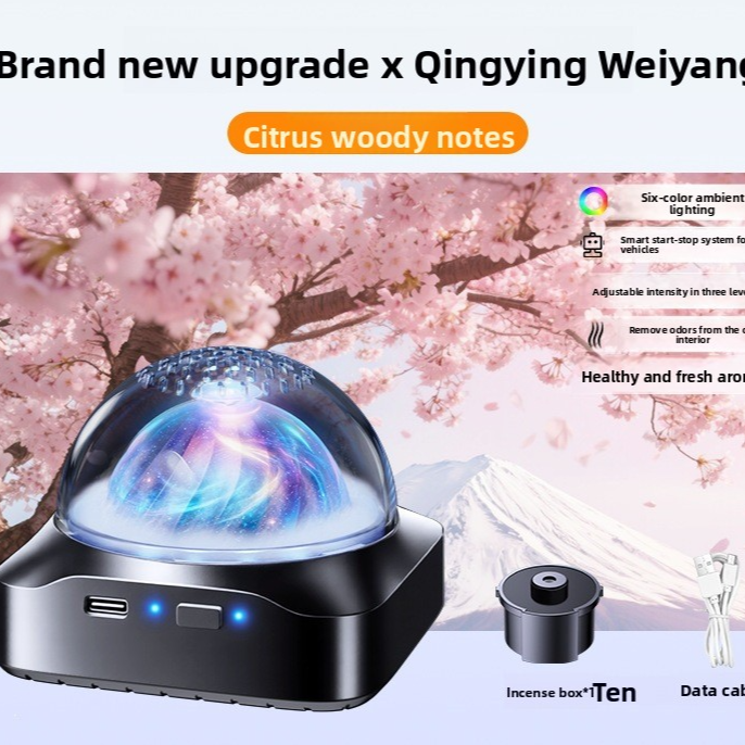 Automatic Mist Car Fragrance Diffuser with LED Lighting