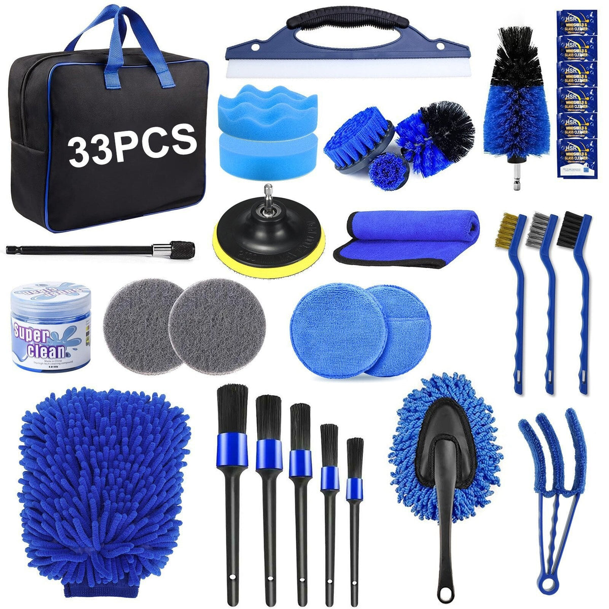 Electric Drill Cleaning Brush Set for Car and Household Surfaces