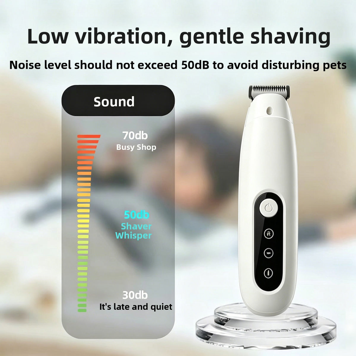Rechargeable Pet Grooming Clipper with Light