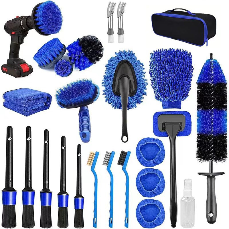 Electric Drill Cleaning Brush Set for Car and Household Surfaces
